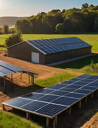 Panneaux solaires pour hangar