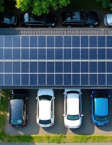 Ombrière solaire var