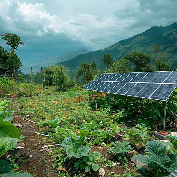 panneaux photovoltaïques au sol