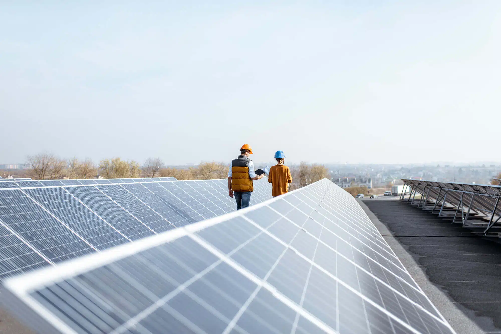 Installation panneaux solaires au sol
